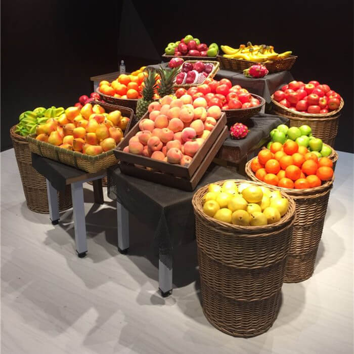Vegetable and fruit display rack